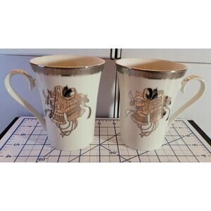 Set of 2 Mikasa "Happy Bells" Coffee Mugs, Christmas Decor, L3274